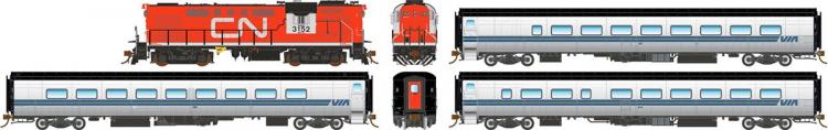 Rapido - VIA Tempo Set 2 - MLW RS-18 & 3 Coaches - Sold Out on Pre Orders