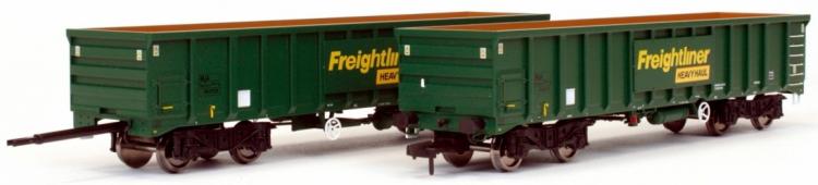 MJA Bogie Box Wagon Twin Pack - Freightliner #502019 & 502020 (Heavy Haul - Green) - Sold Out