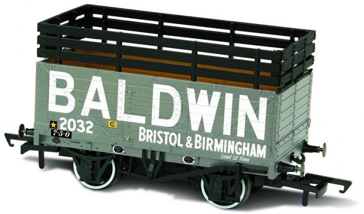 7 Plank Wagon with 3 Coke Rails - Baldwin, Bristol & Birmingham #2032 (Grey) - Sold Out