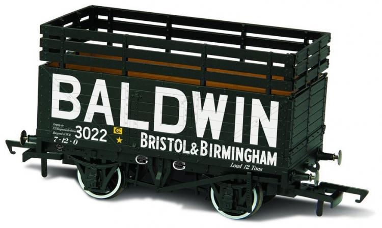 7 Plank Wagon with 3 Coke Rails - Baldwin, Bristol & Birmingham #3022 (Black) - Sold Out