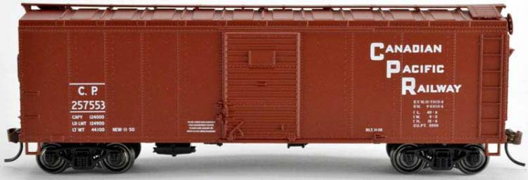 Bowser - 40' Single Door Boxcar - CP #257553 (Red - Staggered Lettering) - Sold Out