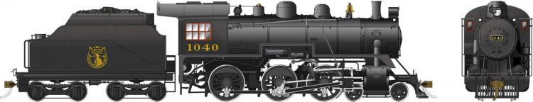 Rapido - Dominion Atlantic D10h 4-6-0 #1040 (High Headlight, Coal Tender) - Pre Order