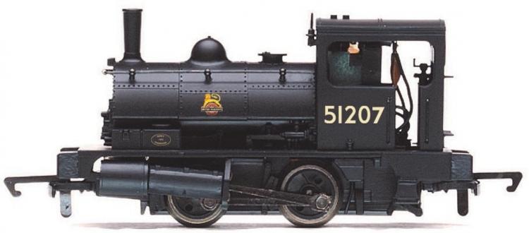 BR (ex LYR) 21 Pug 0-4-0ST #51207 (Black - Early Crest) - Sold Out