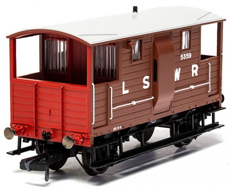 LSWR 20-Ton 'New Van' Goods Brake Van #5359 (Brown - Red Ends) - Sold Out