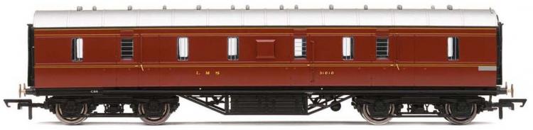LMS 50' Stanier Period III Gangwayed Passenger Brake #31010 - Available to Order In