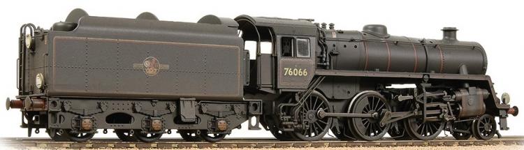 BR 4MT 2-6-0 #76066 (Lined Black - Late Crest) Weathered with BR1B Tender - Pre Order