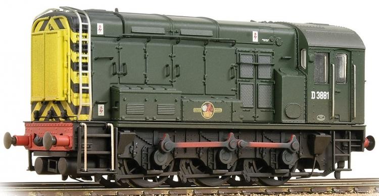 Class 08 #D3881 (BR Green - Late Crest - Wasp Stripes) Weathered - Pre Order