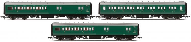 Hornby Coach Bundle - BR Maunsell 3-Car 'Set-399' (Green)