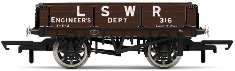 LSWR 3 Plank Wagon #316 'Engineers Dept' (Brown) - Sold Out