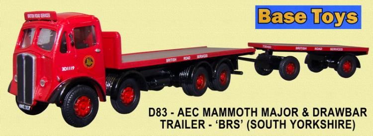 BT Models - AEC Mammoth Major and Trailer - British Road Service (BRS) - Sold Out
