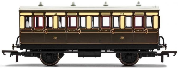GWR 4 Wheel Coach 1st Class #143 (Chocolate & Cream) - Sold Out