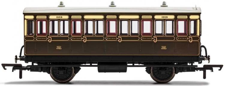 GWR 4 Wheel Coach 3rd Class #1889 (Chocolate & Cream) - Sold Out