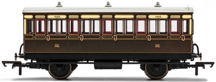 GWR 4 Wheel Coach 3rd Class #1882 (Chocolate & Cream) - Sold Out