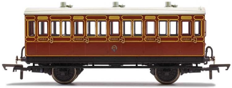 LBSCR 4 Wheel Coach 3rd Class #881 (Mahogany) - Sold Out