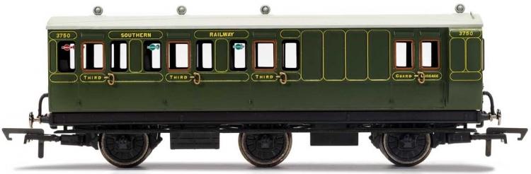 SR 6 Wheel Coach Brake 3rd Class #3750 (Olive Green) - Out of Stock
