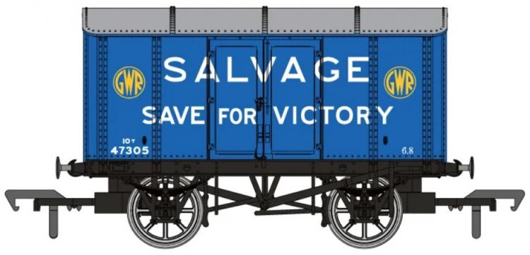 GWR Iron Mink Dia.V6 #47305 (Blue - Salvage for Victory - Yellow Roundel) - Sold Out