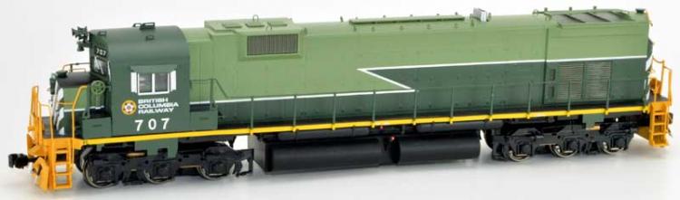 Bowser - MLW M630 - BC Rail #707 (Two-Tone Green - Lightning Stripe) DCC Sound - In Stock