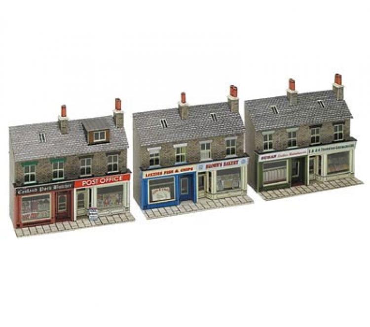 Low Relief - Terraced Shops - Stone - Out of Stock