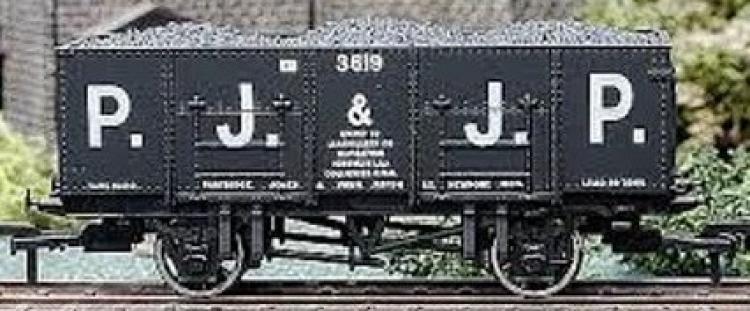 20T Steel Mineral Wagon 'PJ & JP' #3619 (Black) - Sold Out