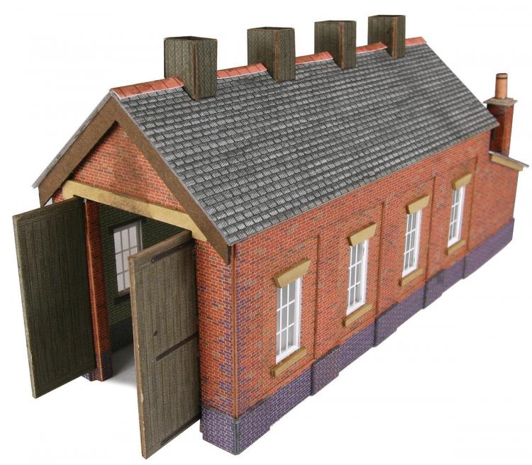 Single Track Engine Shed - Red Brick - Out Of Stock