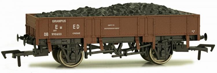 Grampus Open Ballast Wagon #DB990653 (BR Bauxite) - Sold Out