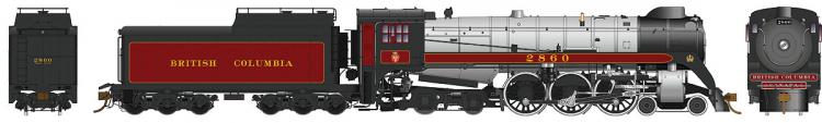 Rapido - BC Rail H1e Royal Hudson 4-6-4 #2860 (Oil Tender) - Sold Out on Pre Orders