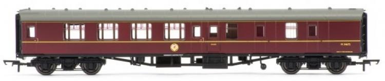 BR Mk1 BSK Brake Second Corridor #M34672 (Maroon) with Lights - Sold Out
