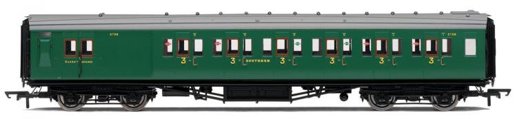 SR Maunsell 6 Compartment 3rd Class Brake #3798 (Malachite Green) - Sold Out