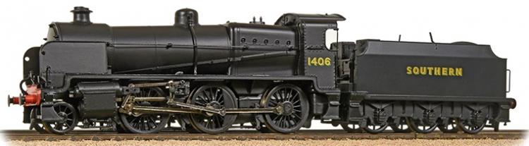 SR N Class 2-6-0 #1406 (Plain Black) - Sold Out