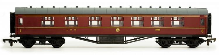 LMS 60' Stanier Corridor Composite #3936 (Lined Maroon) - Out of Stock