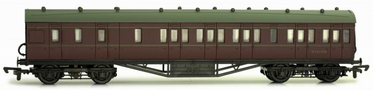 BR 57' Stanier Non-Corridor Brake #M25255M (Lined Maroon) - Out of Stock