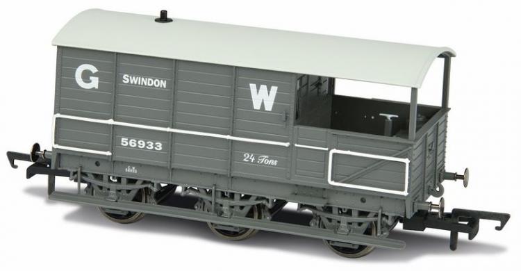 GWR AA1 'Toad' 6-wheel Brake Van Planked #56933 'Swindon' (Grey) - Sold Out