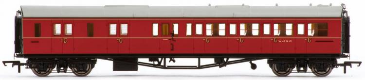 BR Collett 'Bow Ended' Corridor Brake 3rd Class LH #W4936W (Maroon) - Sold Out