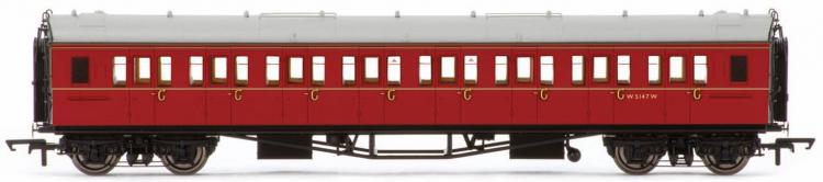 BR Collett 'Bow Ended' Corridor 3rd Class #W5147W (Maroon) - Sold Out