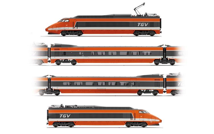 Jouef - SNCF Class TGV (Sud-Est Orange Livery) (Era IV) - Sold Out