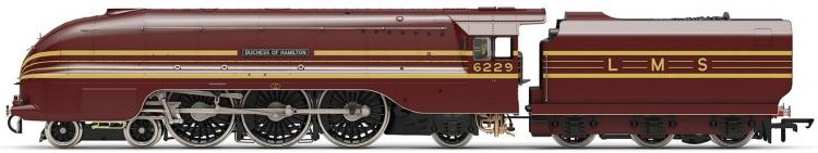 LMS Streamlined Princess Coronation 4-6-2 #6229 'Duchess of Hamilton' (Crimson) - In Stock LMS Streamlined Princess Coronation 4-6-2 #6229 'Duchess of Hamilton' (Crimson) - In Stock