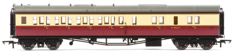 BR Collett 'Bow-Ended' Corridor Brake 3rd Class Left Hand #W4926W (Crimson & Cream) - Sold Out