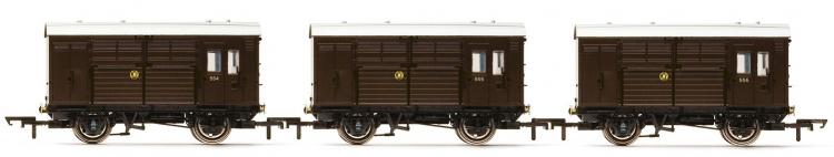 GWR Horse Boxes 3-Pack (Brown) - Sold Out
