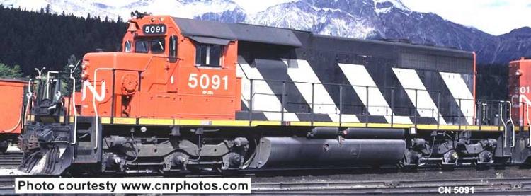 Bowser - GMD SD40 - CN #5096 (Stripes) with Snow Shield & Ditch Lights - Pre Order