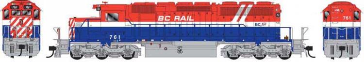 Bowser - GMD SD40-2 - BC Rail #761 (RWB Hockey Stick) DCC Sound - Pre Order