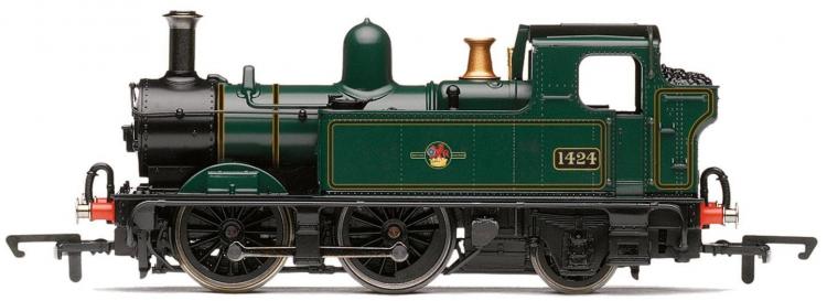 RailRoad - BR 14xx 0-4-2T #1424 (Lined Green - Late Crest) - Sold Out