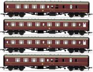 Z022 : Hornby Coach Bundle - Hogwarts Express Mk1 (Maroon) - In Stock Z022 : Hornby Coach Bundle - Hogwarts Express Mk1 (Maroon) - In Stock