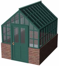 R8682 : Brick & Glass Greenhouse - In Stock R8682 : Brick & Glass Greenhouse - In Stock