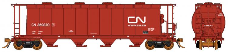 Rapido - NSC 3800 cu. ft. Cylindrical Hopper - CN Brown (Website) #371600 - In Stock