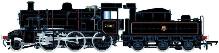 BR Standard 2MT 2-6-0 #78010 (Lined Black - Early Crest) - Pre Order