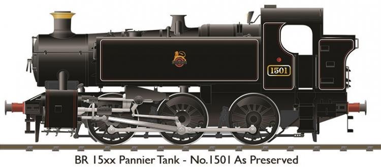 BR 15xx 0-6-0PT #1501 (Lined Black - Early Crest) As Preserved - Pre Order