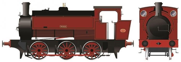 Hunslet 16in 0-6-0ST - Oxfordshire Ironstone #3716 'Alex' (Lined Red) - Sold Out