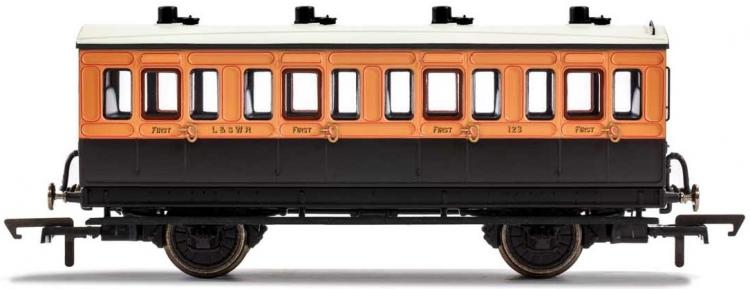 LSWR 4 Wheel Coach 1st Class #123 (Salmon & Brown) - Sold Out