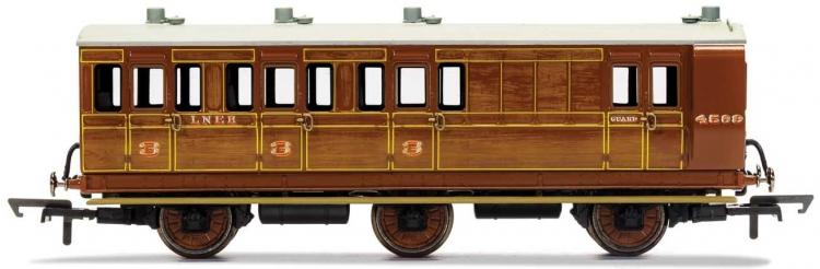 LNER 6 Wheel Coach Brake 3rd Class #4589 (Teak) - Sold Out