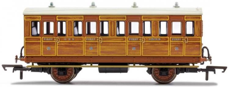 GNR 4 Wheel Coach 1st Class #1534 (Teak) Fitted Lights - Sold Out